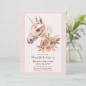 Invitation Classy BOHO Unicorn Fête des mariées Déjeuner Invi (Debout devant)