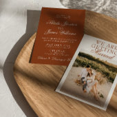 Invitation Classy Burnt Orange Boho Chic Terracotta Wedding