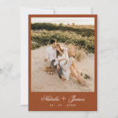 Invitation Classy Burnt Orange Floral Boho Terracotta Wedding (Dos)