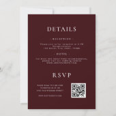 Invitation Classy Calligraphy Burgundy All in One Wedding (Dos)