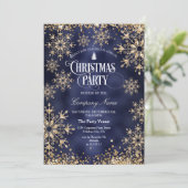 Invitation Classy Chic Gold Glitter Corporate Christmas Party (Debout devant)