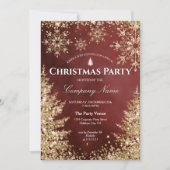 Invitation Classy Chic Gold Parties scintillant Corporate Chr (Devant)