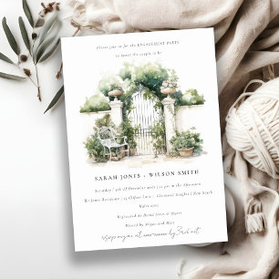 Invitation Classy Chic Jardin Fiançailles