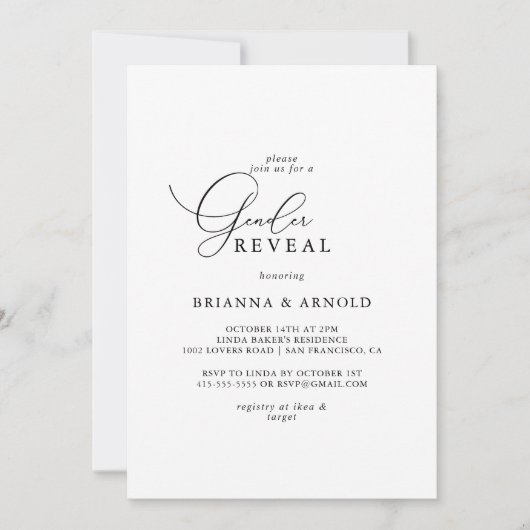 Invitation Classy Chic Minimalist (Devant)