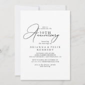 Invitation Classy Chic Minimalist 50e anniversaire de Mariage (Devant)