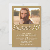 Invitation Classy Chic or Formal Rhinestones Sweet 16 Photo (Devant)