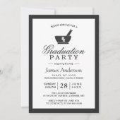 Invitation Classy Chic Pharmacy School Graduation Party (Devant)
