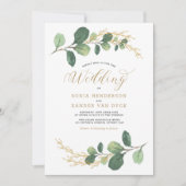 Invitation Classy + Chic Verdure Botanique Jardin Mariage (Devant)