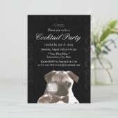 Invitation Classy Damask House Cocktail Party (Debout devant)