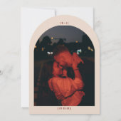 Invitation Classy Deep Red Whimsical Photo Arched Wedding (Dos)