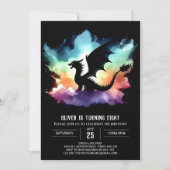 Invitation Classy Dragon Birthday (Devant)