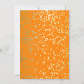 Invitation Classy Egypt Gold arrose Orange Anniversaire (Dos)