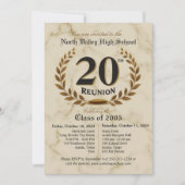 Invitation Classy Elegant 20ème Réunion du lycée - 2 jours (Devant)