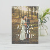 Invitation Classy Elegant Big Photo Mariage (Debout devant)