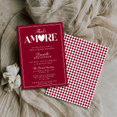 Invitation Classy Elegant Burgundy That's Amore Bridal Shower