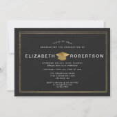 Invitation Classy Elegant Diplôme de Graduation Party (Devant)