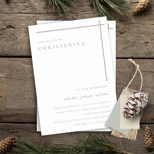 Invitation Classy Elegant Minimal Duky Typographie Christenin