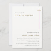 Invitation Classy Elegant Minimal Gold Typographie Christenin (Devant)