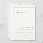 Invitation Classy Elegant Minimal Gold Typographie Christenin (Devant)