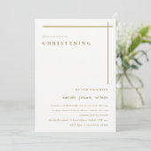 Invitation Classy Elegant Minimal Gold Typographie Christenin (Debout devant)