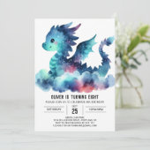 Invitation Classy Fiery Dragon Célébration d'anniversaire (Debout devant)