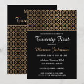 Invitation Classy Gold (Devant / Derrière)