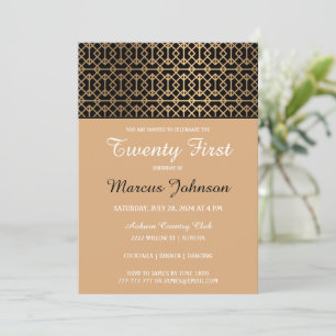 Invitation Classy Gold