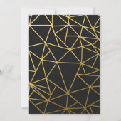 Invitation Classy Gold & Black 25th Birthday Party (Dos)