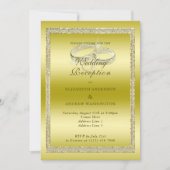 Invitation Classy Gold & Rings Réception de mariage (Devant)