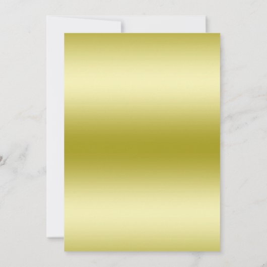 Invitation Classy Gold & Rings Réception de mariage (Dos)