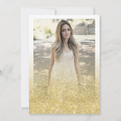 Invitation Classy Gold Sparkle Parties scintillant Photo Swee (Dos)