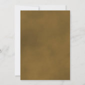 Invitation Classy Golden Ochre Rose Dîner de répétition Maria (Dos)