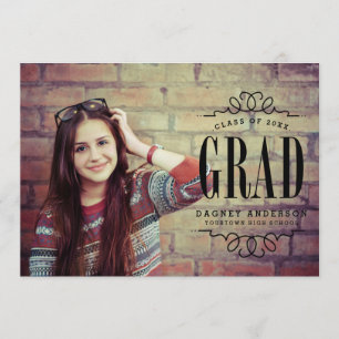 Invitation Classy Graduate Photo Graduate Party