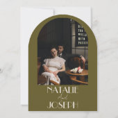 Invitation Classy Grassland Old Money Arched Photo Wedding (Dos)
