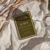 Invitation Classy Grassland Old Money Luxury Retro Wedding