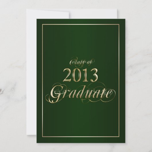 Invitation Classy Green and Gold 2013 (Devant)