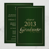 Invitation Classy Green and Gold 2013 (Devant / Derrière)