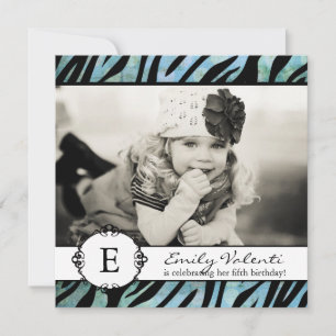 Invitation Classy Grunge Zebra Anniversaire
