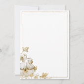 Invitation Classy luxury white and gold floral Wedding (Dos)