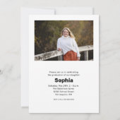 Invitation Classy Modern Photo Collage de photos fête de grad (Dos)