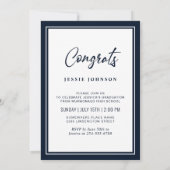 Invitation Classy Modern Simple 3 PHOTO Graduation Party (Dos)
