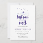 Invitation Classy Nautical Dernier Sail Boat Bachelorette Par (Devant)