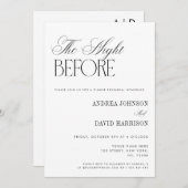 Invitation Classy Old Money The Night Before Rehearsal Dinner (Devant / Derrière)