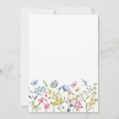 Invitation Classy Pastel Fleur sauvage Secret Garden Wedding  (Dos)