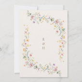 Invitation Classy Pastel Fleur sauvage Secret Garden Wedding (Dos)