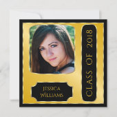 Invitation Classy Photo encadrée Graduation double face (Devant)