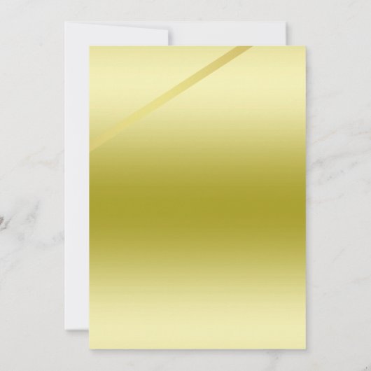 Invitation Classy Romantic Gold fête d'anniversaire (Dos)