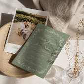 Invitation Classy Sage Green Floral Boho Botanical Wedding