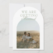 Invitation Classy Sage Green Luxury Boho Arched Wedding (Dos)