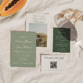 Invitation Classy Sage Green Luxury Boho Modern Wedding